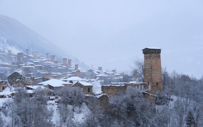 Svaneti'nin Kış Manzaraları